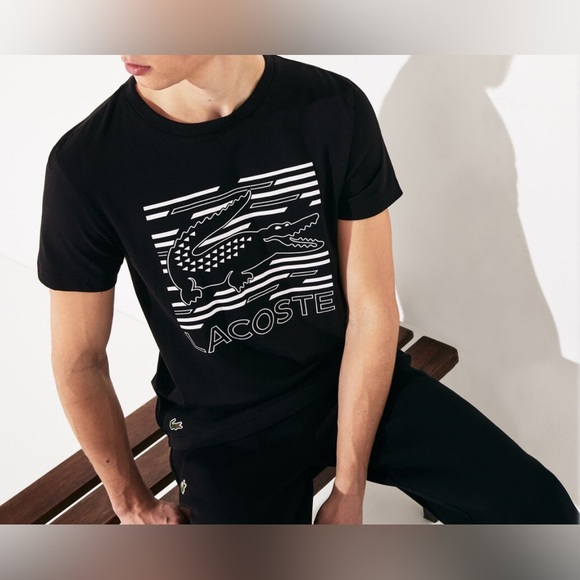 Lacoste Men's Navy Graphic T-Shirt XXL - Picture 2 of 15